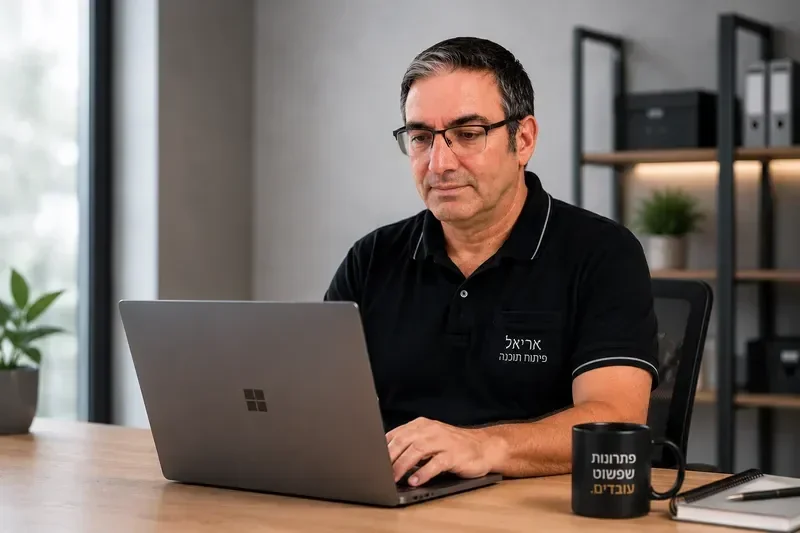 Dizüstü bilgisayar ekranında profesyonel Microsoft Access veritabanı arayüzü